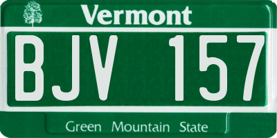 VT license plate BJV157