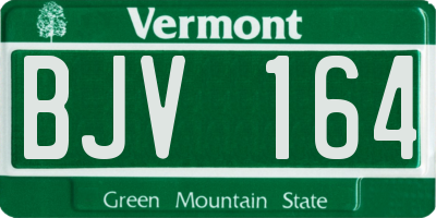 VT license plate BJV164