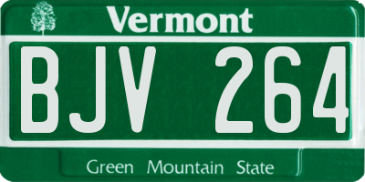 VT license plate BJV264