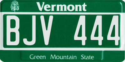 VT license plate BJV444