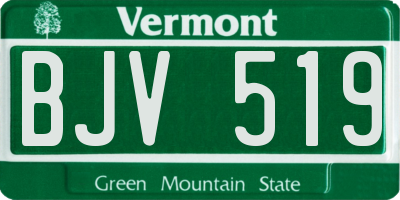 VT license plate BJV519
