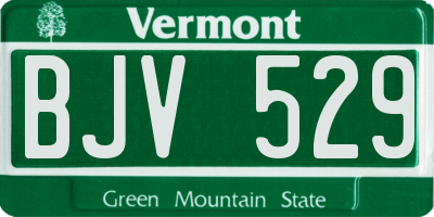 VT license plate BJV529
