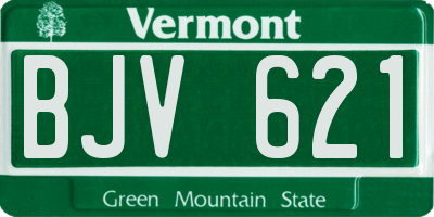 VT license plate BJV621