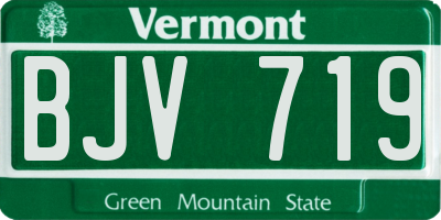 VT license plate BJV719