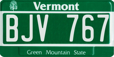 VT license plate BJV767