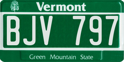 VT license plate BJV797