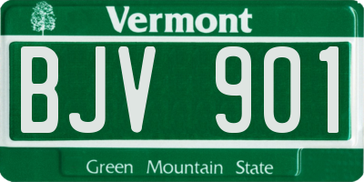 VT license plate BJV901