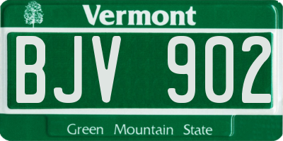 VT license plate BJV902