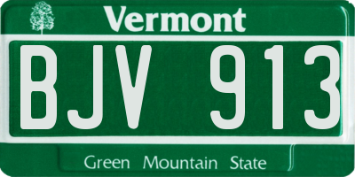 VT license plate BJV913