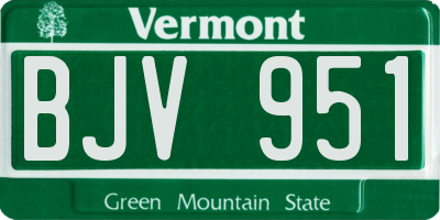 VT license plate BJV951