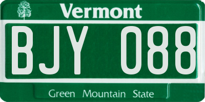 VT license plate BJY088