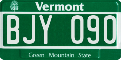 VT license plate BJY090
