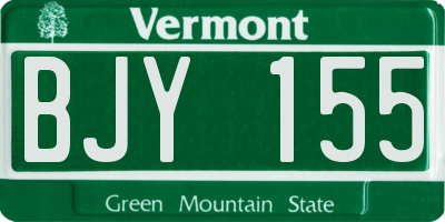 VT license plate BJY155
