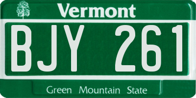 VT license plate BJY261