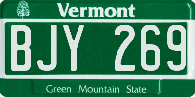 VT license plate BJY269