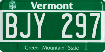 VT license plate BJY297