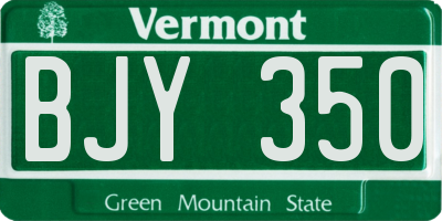 VT license plate BJY350