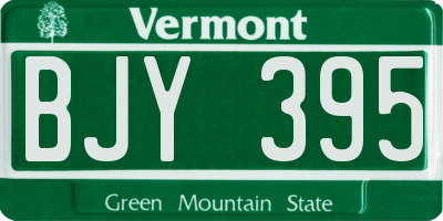 VT license plate BJY395