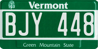 VT license plate BJY448