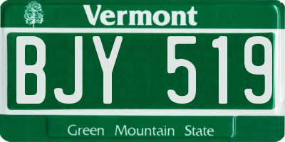 VT license plate BJY519