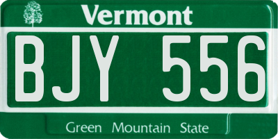 VT license plate BJY556