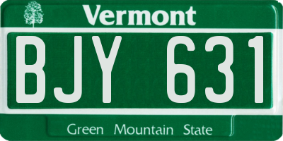 VT license plate BJY631