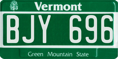 VT license plate BJY696