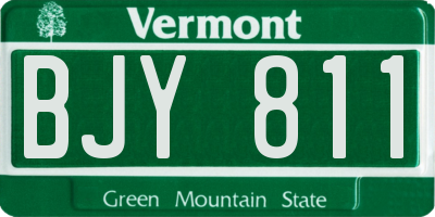 VT license plate BJY811