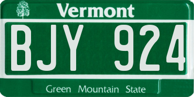 VT license plate BJY924