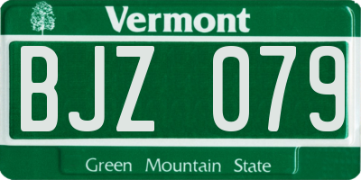 VT license plate BJZ079