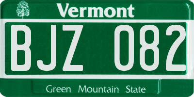 VT license plate BJZ082