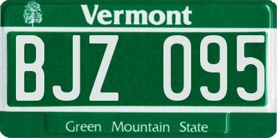 VT license plate BJZ095