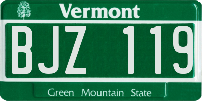 VT license plate BJZ119