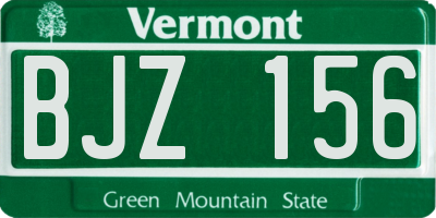 VT license plate BJZ156