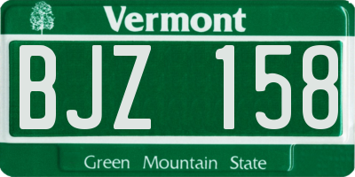 VT license plate BJZ158
