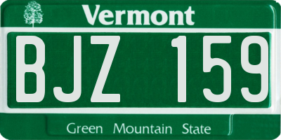 VT license plate BJZ159