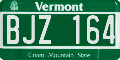 VT license plate BJZ164