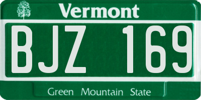 VT license plate BJZ169
