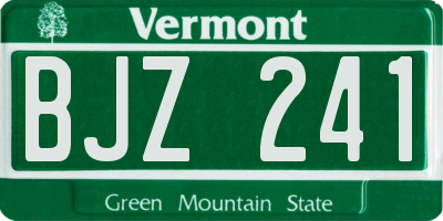 VT license plate BJZ241