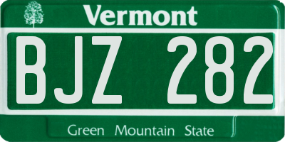 VT license plate BJZ282