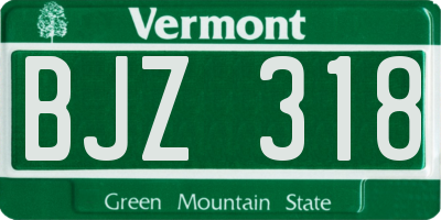 VT license plate BJZ318
