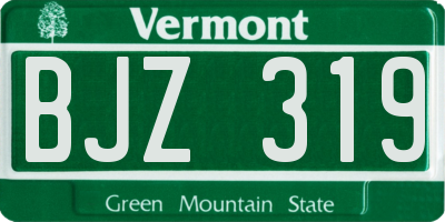 VT license plate BJZ319