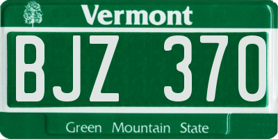 VT license plate BJZ370
