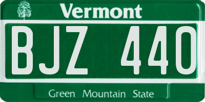 VT license plate BJZ440