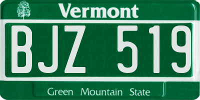 VT license plate BJZ519