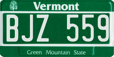 VT license plate BJZ559