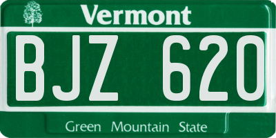 VT license plate BJZ620