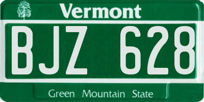 VT license plate BJZ628