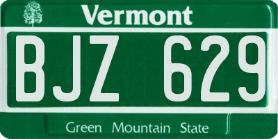 VT license plate BJZ629
