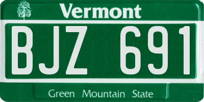 VT license plate BJZ691